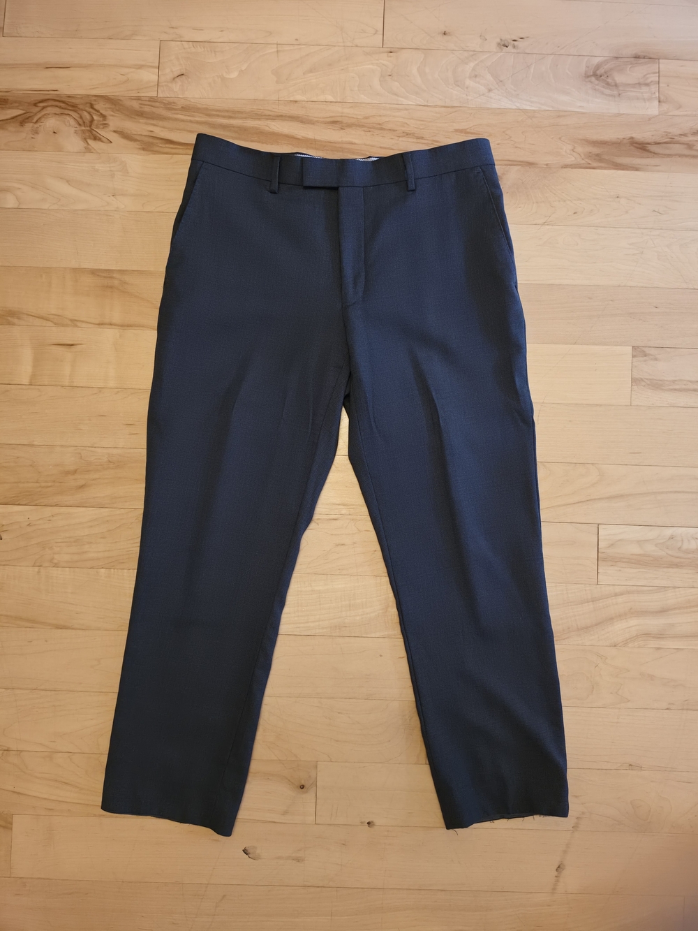 Charles Tyrwhitt 100% Wool Dress Pants Navy Slim 32W